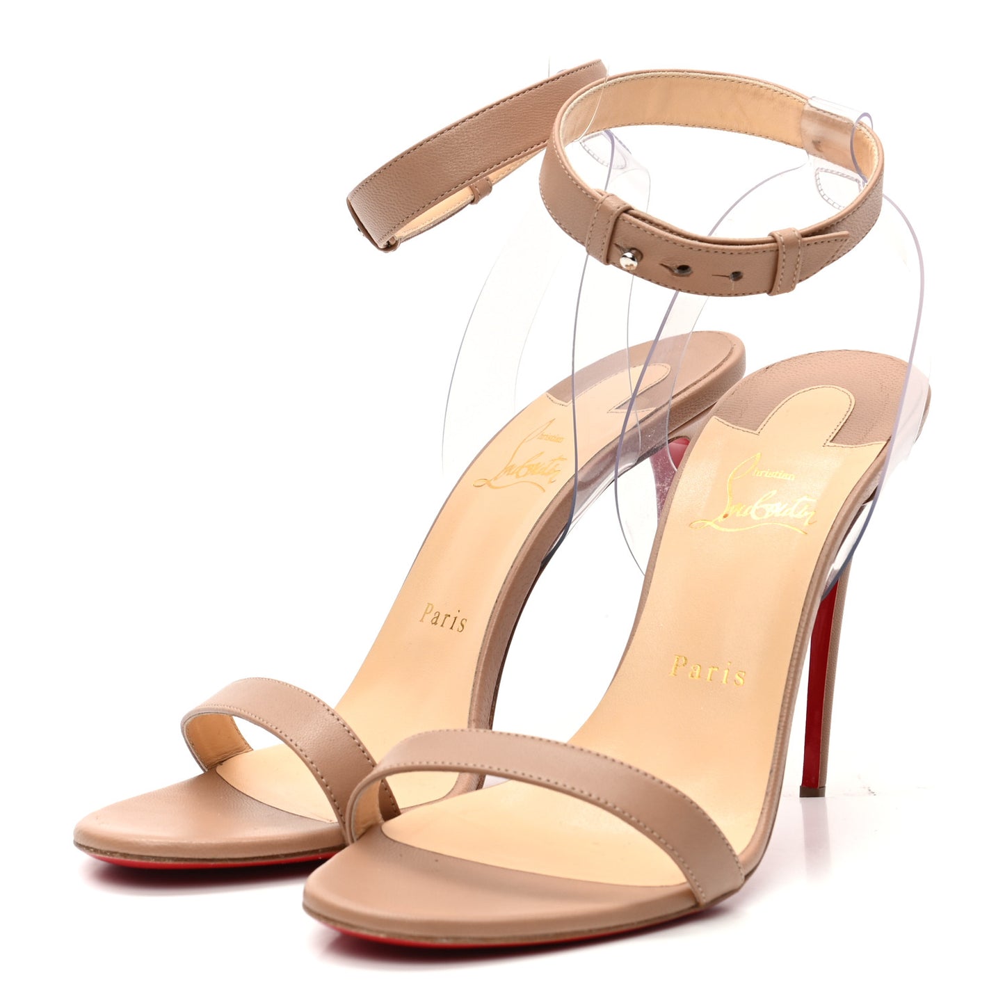 Nappa Shiny PVC Jonatina 100 Sandals 40 Nude