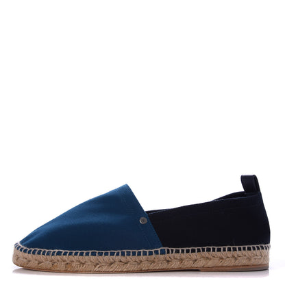 Hermes Toile Mens Eusebio Espadrilles 44 Marine 1 of 9