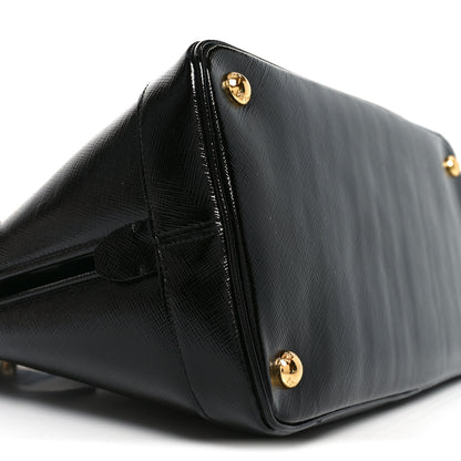 Prada Saffiano Vernice Medium Open Promenade Tote Black 8 of 9