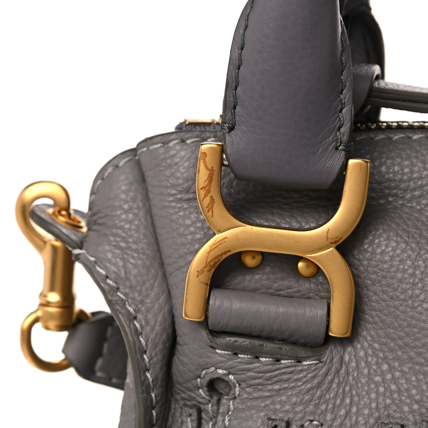 Calfskin Medium Marcie Satchel Cashmere Grey