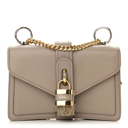 Chloe Shiny Goatskin Calfskin Mini Aby Chain Shoulder Bag Motty Grey 1 of 10