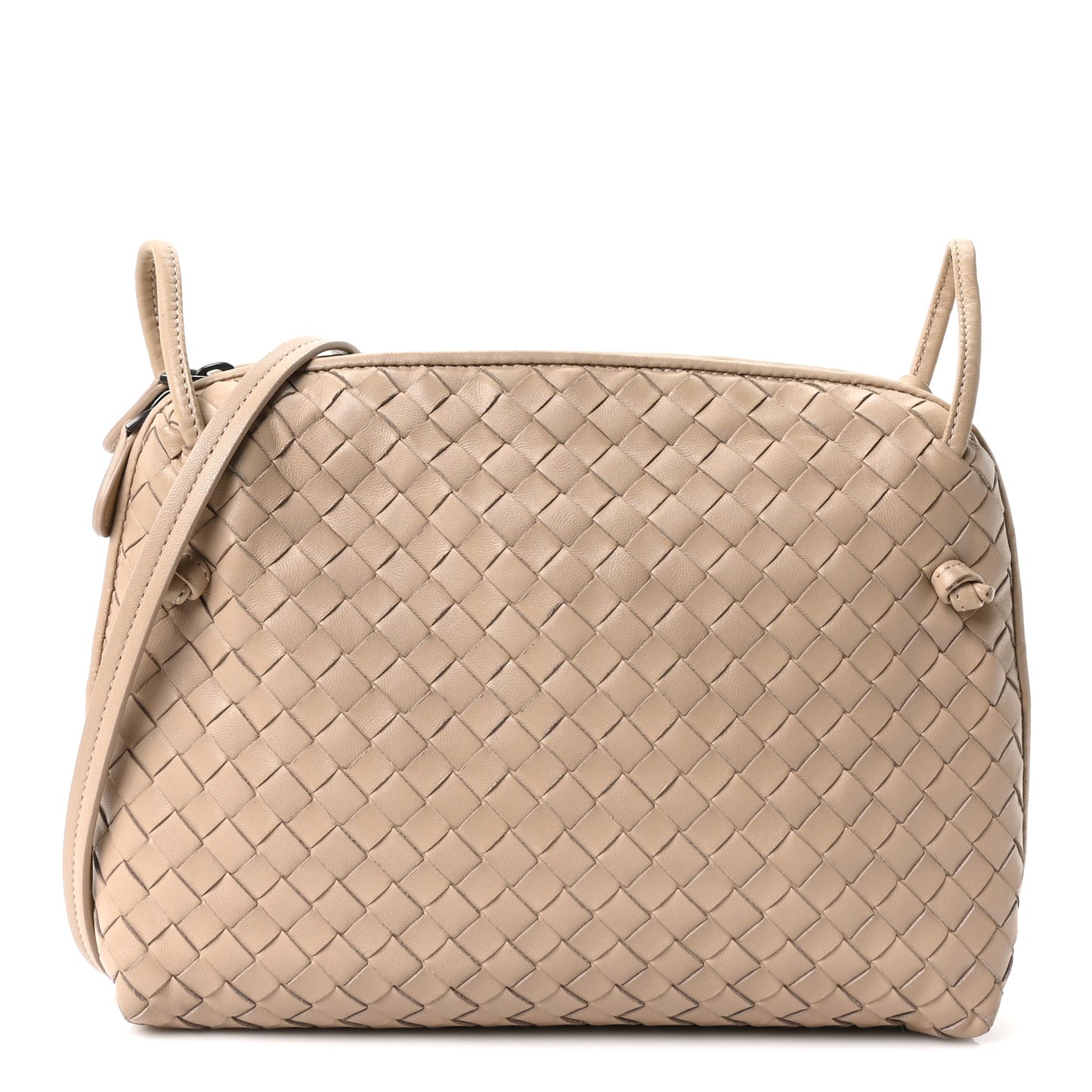 Nappa Intrecciato Nodini Crossbody Messenger Maple