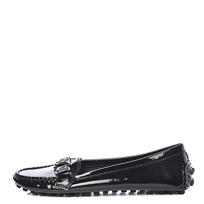 Louis Vuitton Patent Calfskin Oxford Loafers 37.5 Black 1 of 8