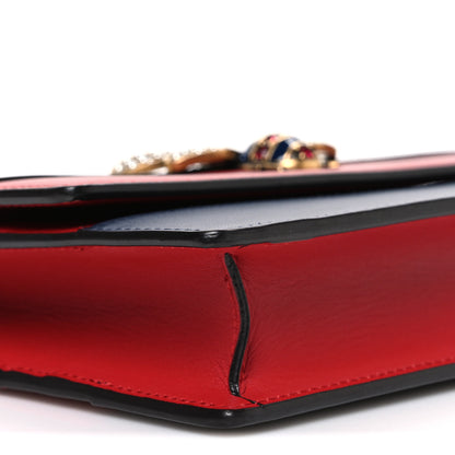 Gucci Calfskin Queen Margaret Chain Wallet Blue Agata Hibiscus Red Mystic White 8 of 9