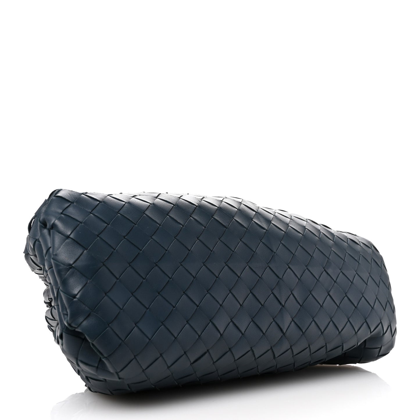 Nappa Maxi Intrecciato The Pouch Oversized Clutch Deep Blue