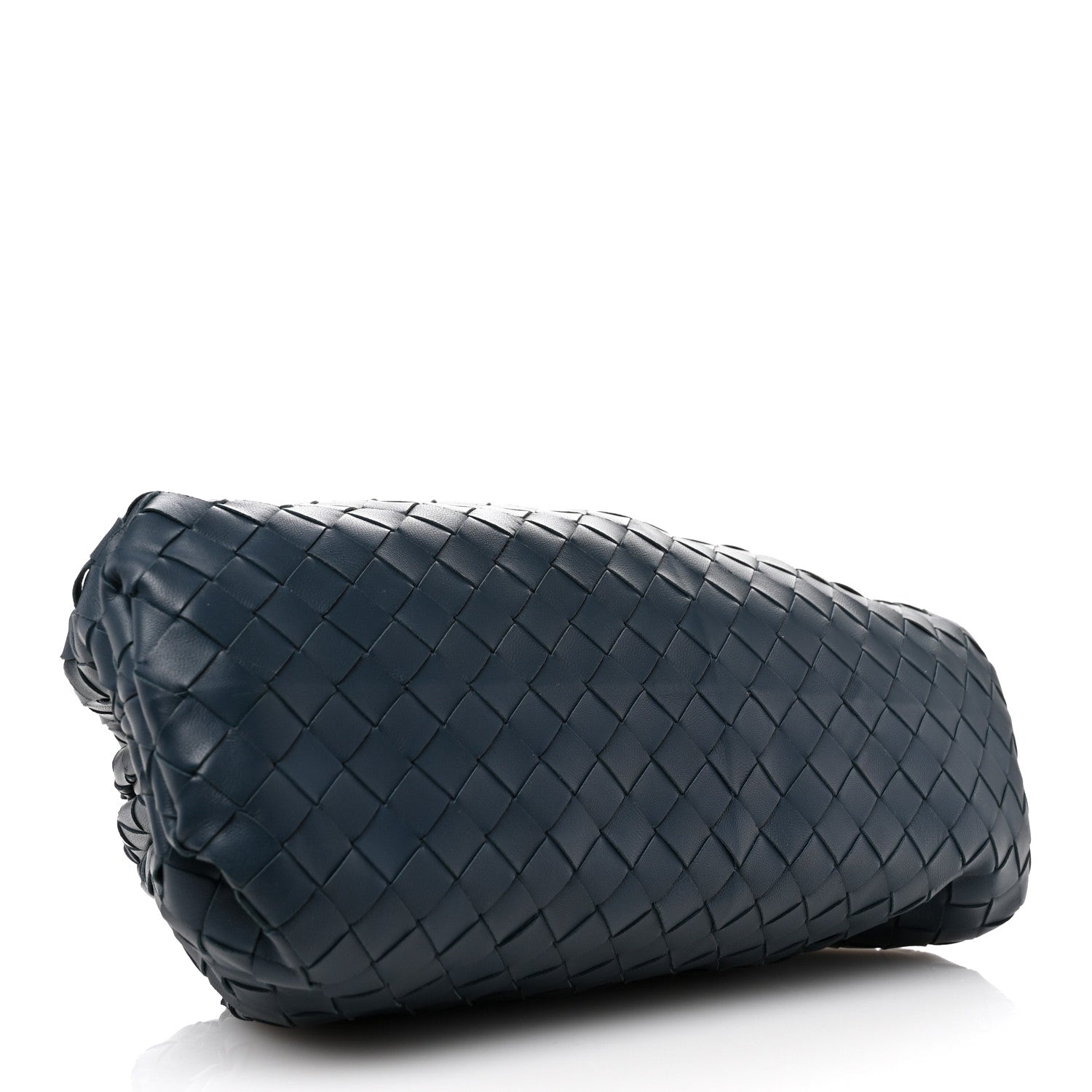 Bottega Veneta Nappa Maxi Intrecciato The Pouch Oversized Clutch Deep Blue 4 of 9