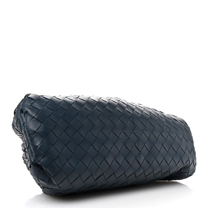 Bottega Veneta Nappa Maxi Intrecciato The Pouch Oversized Clutch Deep Blue 4 of 9