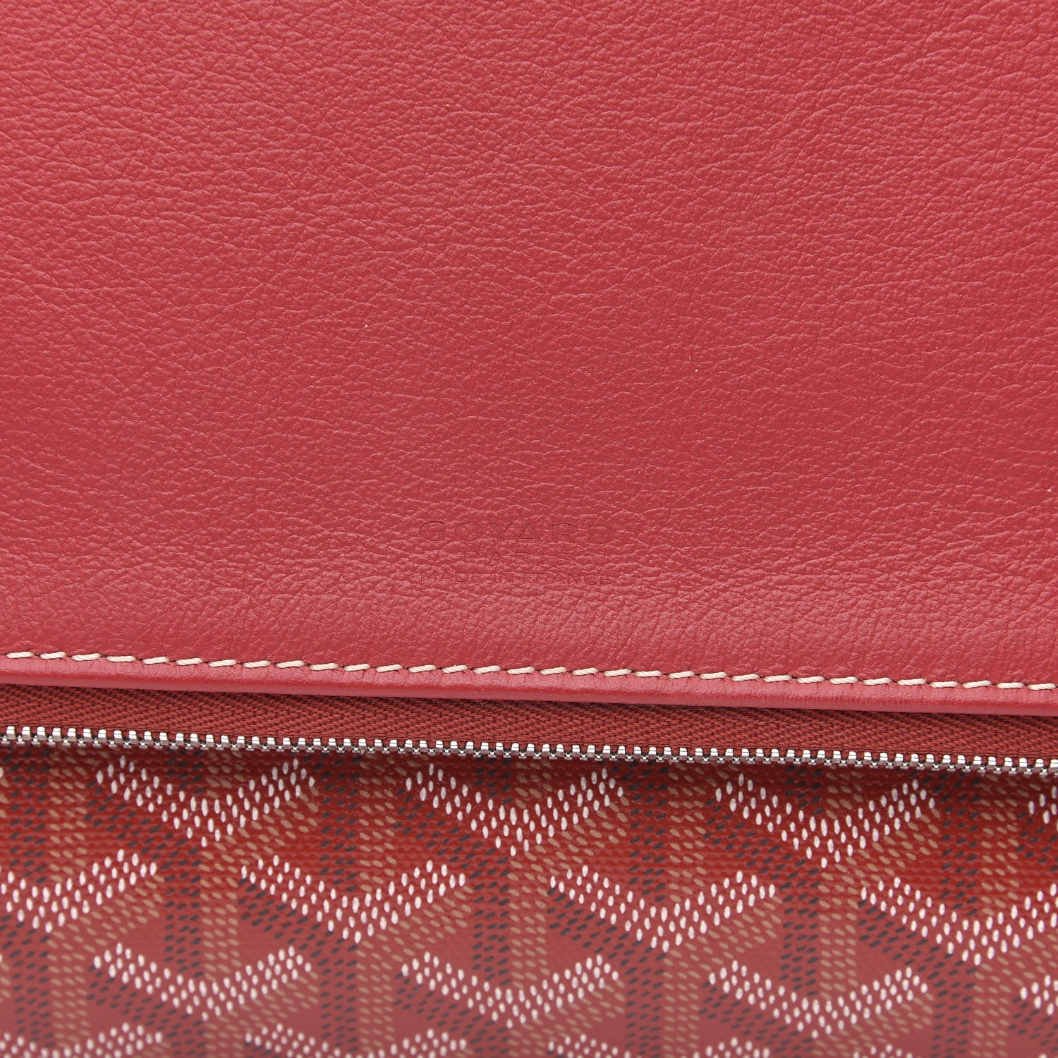 Goyard Goyardine Sainte Marie Soft Clutch Red 8 of 8