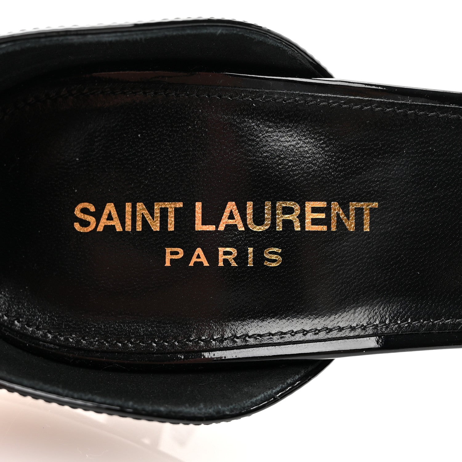 Saint Laurent Patent Calfskin Opyum 85 Sandals 41 Black 7 of 11