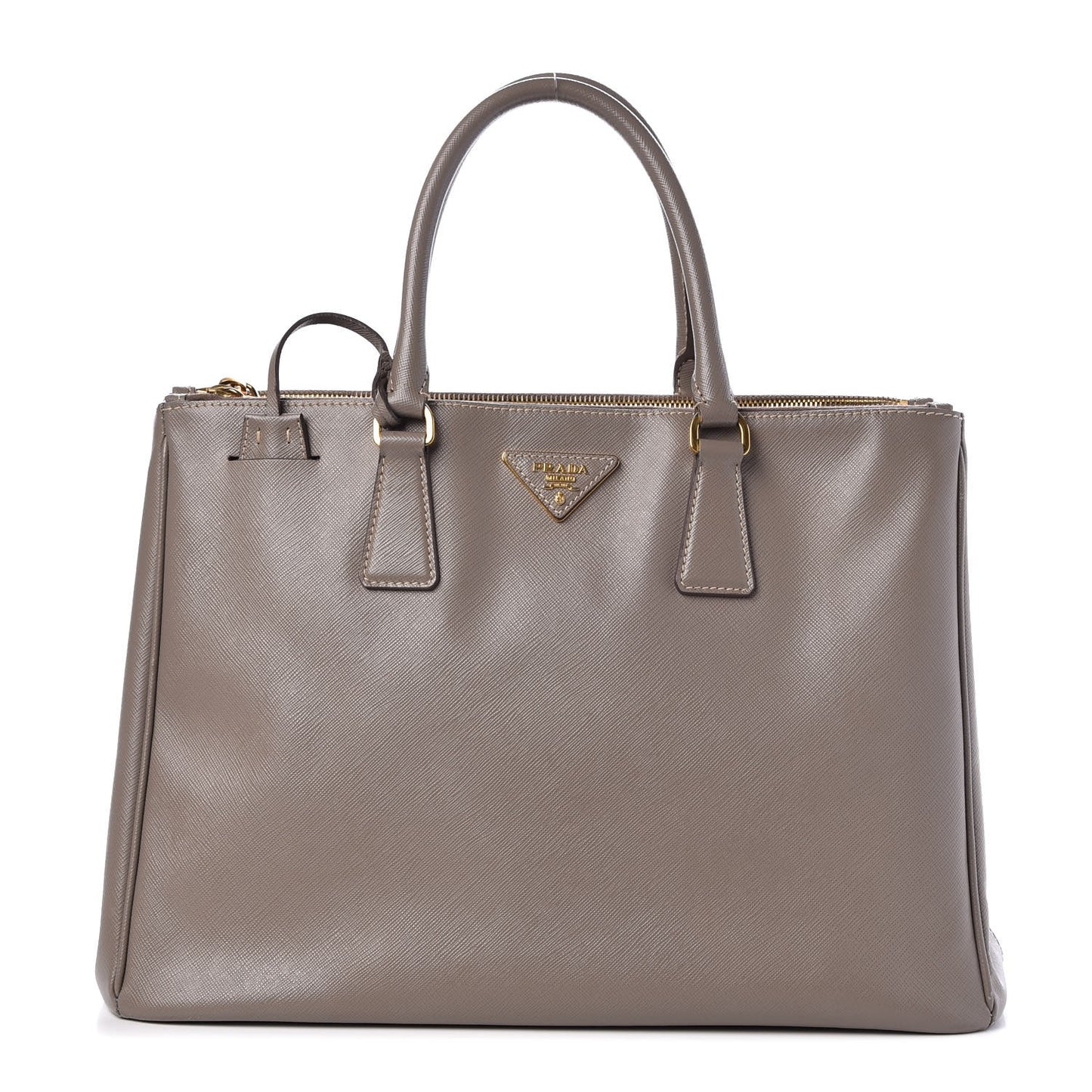 Saffiano Medium Galleria Double Zip Tote Argilla