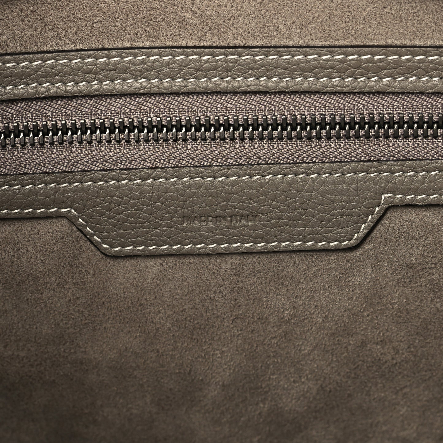 Drummed Calfskin Mini Luggage Souris