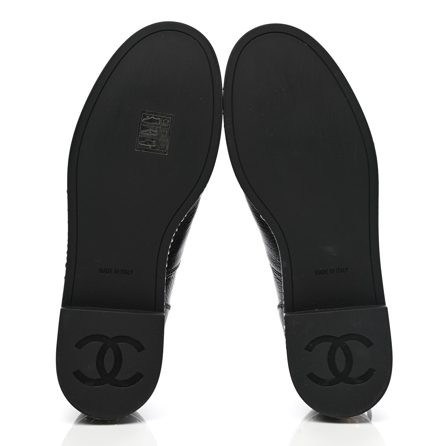 Chanel Shiny Crumpled Lambskin CC Lace Up Oxfords 35.5 Black 5 of 8