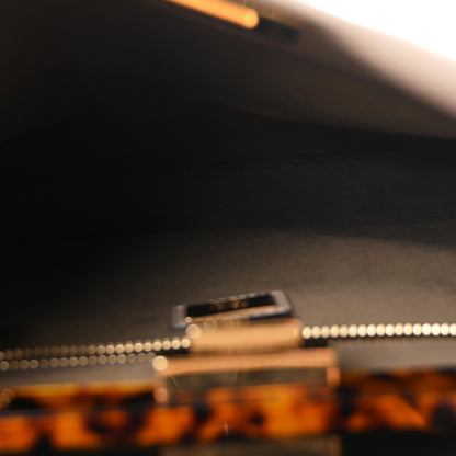 Fendi Vitello Seta Plexiglass Tortoise Medium Peekaboo Iconic Satchel Tortora 5 of 10