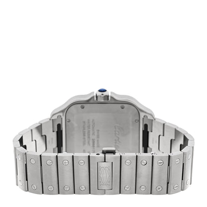 Cartier Stainless Steel Alligator 39.8mm Santos De Cartier Automatic Watch Blue 3 of 5