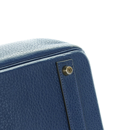 Hermes Taurillon Clemence Birkin 40 Bleu Saphir 9 of 24