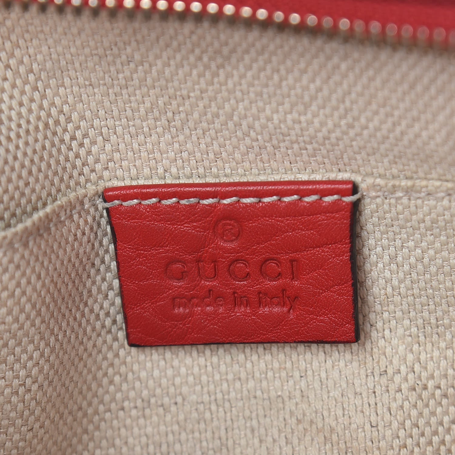 Gucci Pebbled Calfskin Small Soho Disco Bag Tabasco Red 6 of 14
