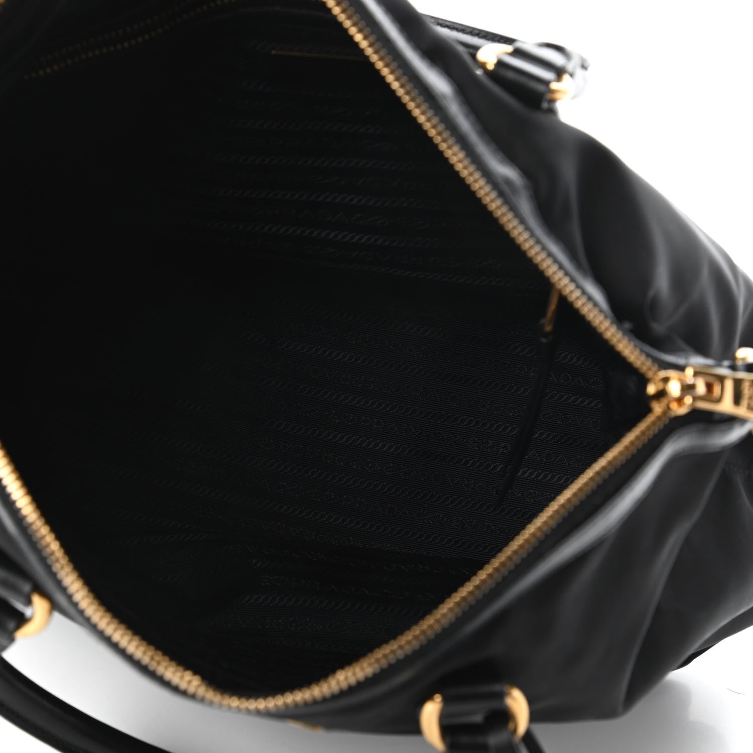 Prada Tessuto Nylon Soft Calf Tote Black 5 of 10