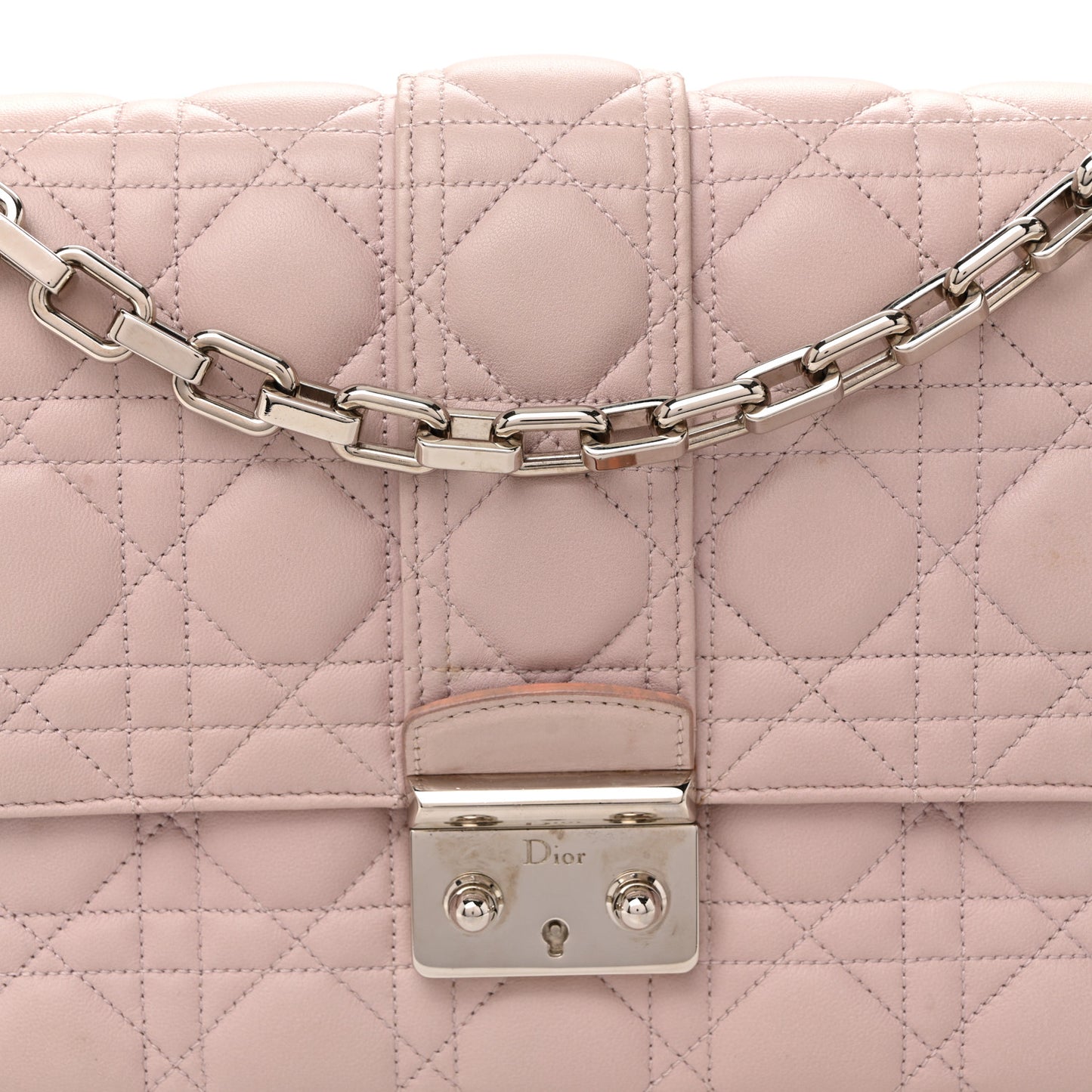 Lambskin Cannage Miss Dior Promenade Pouch Pink