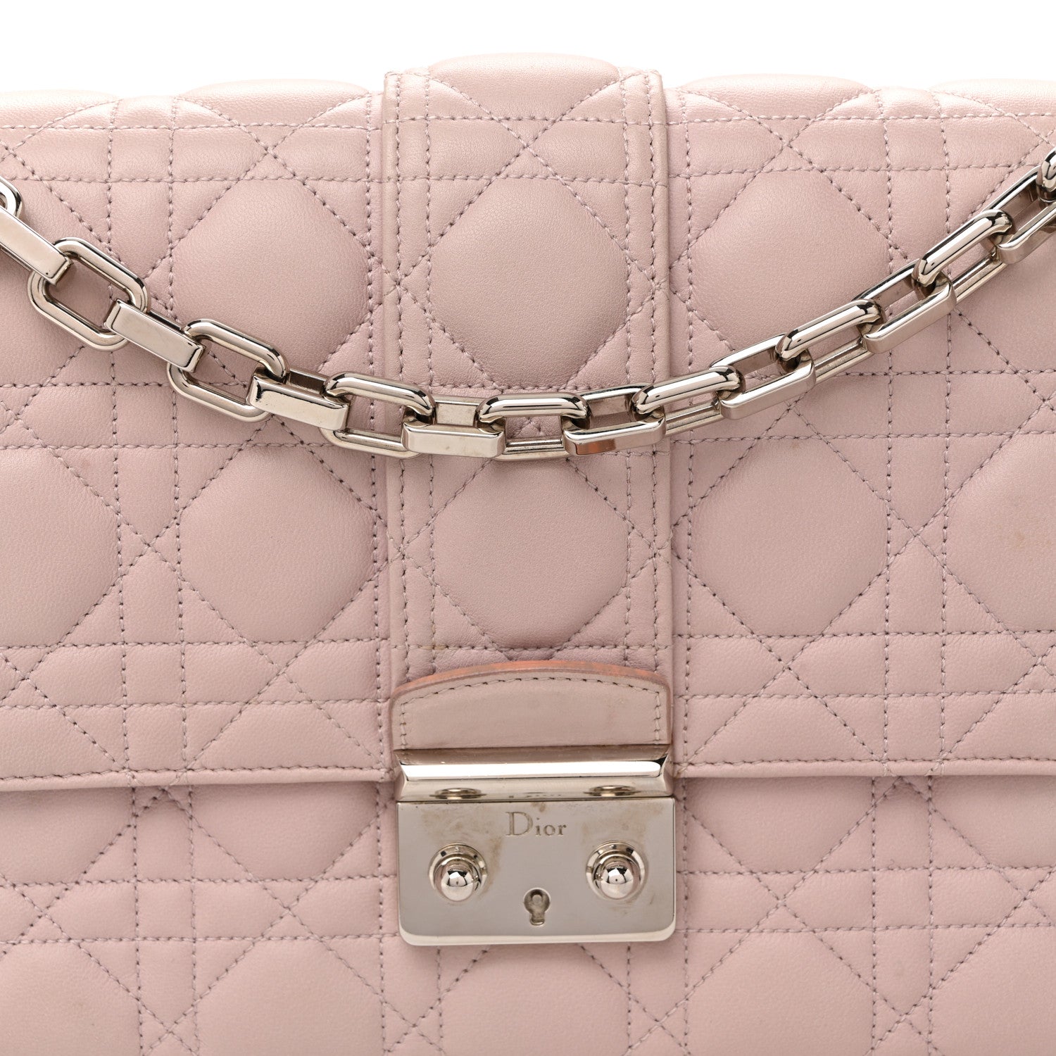 Christian Dior Lambskin Cannage Miss Dior Promenade Pouch Pink 7 of 10