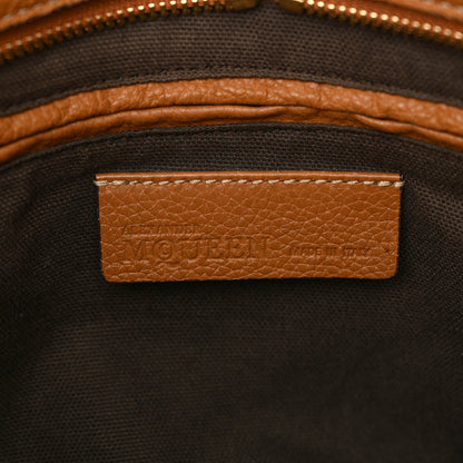 Alexander McQueen Pebbled Calfskin Small Skull Padlock Zip Around Tote Cognac 6 of 17