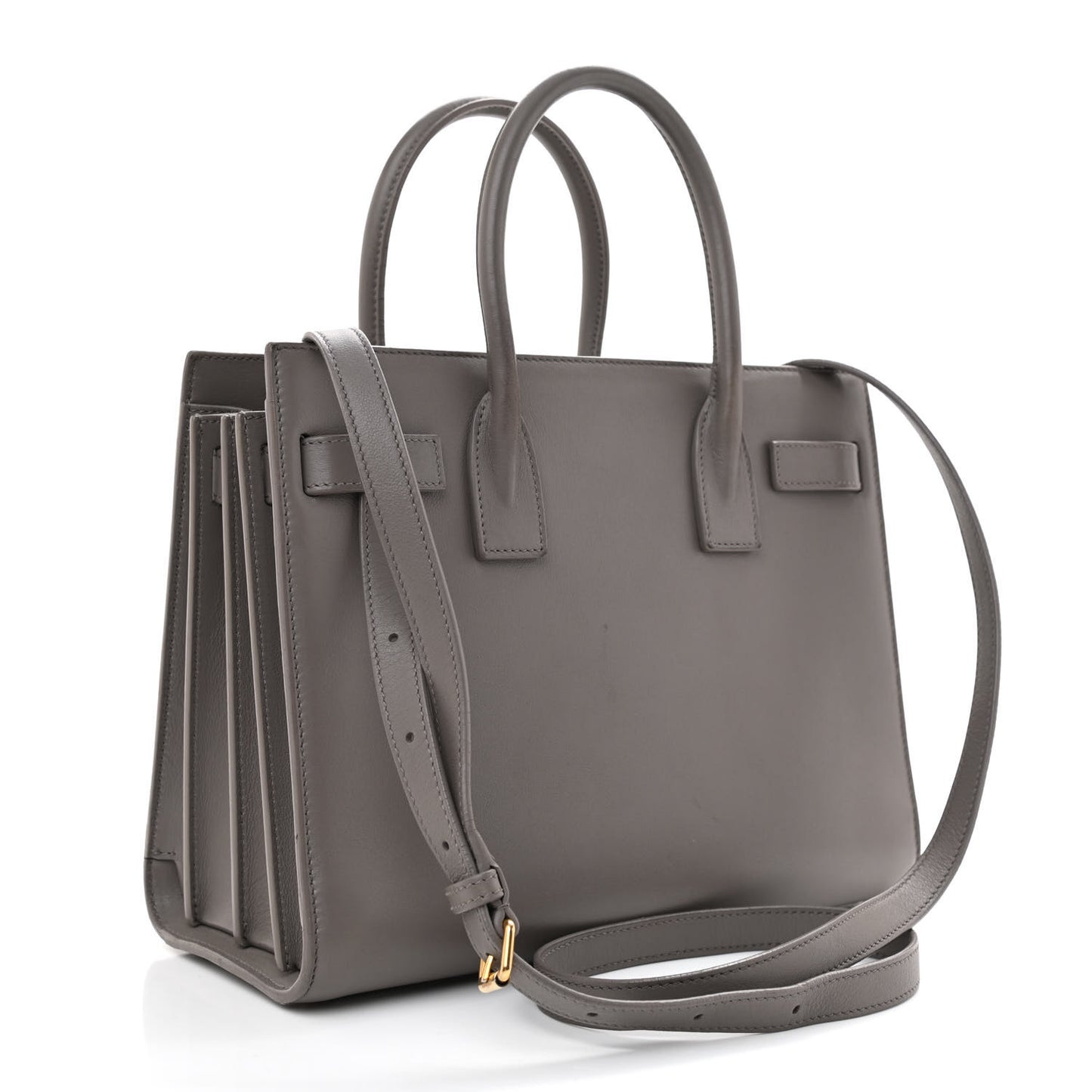 Grained Calfskin Baby Sac De Jour Fog