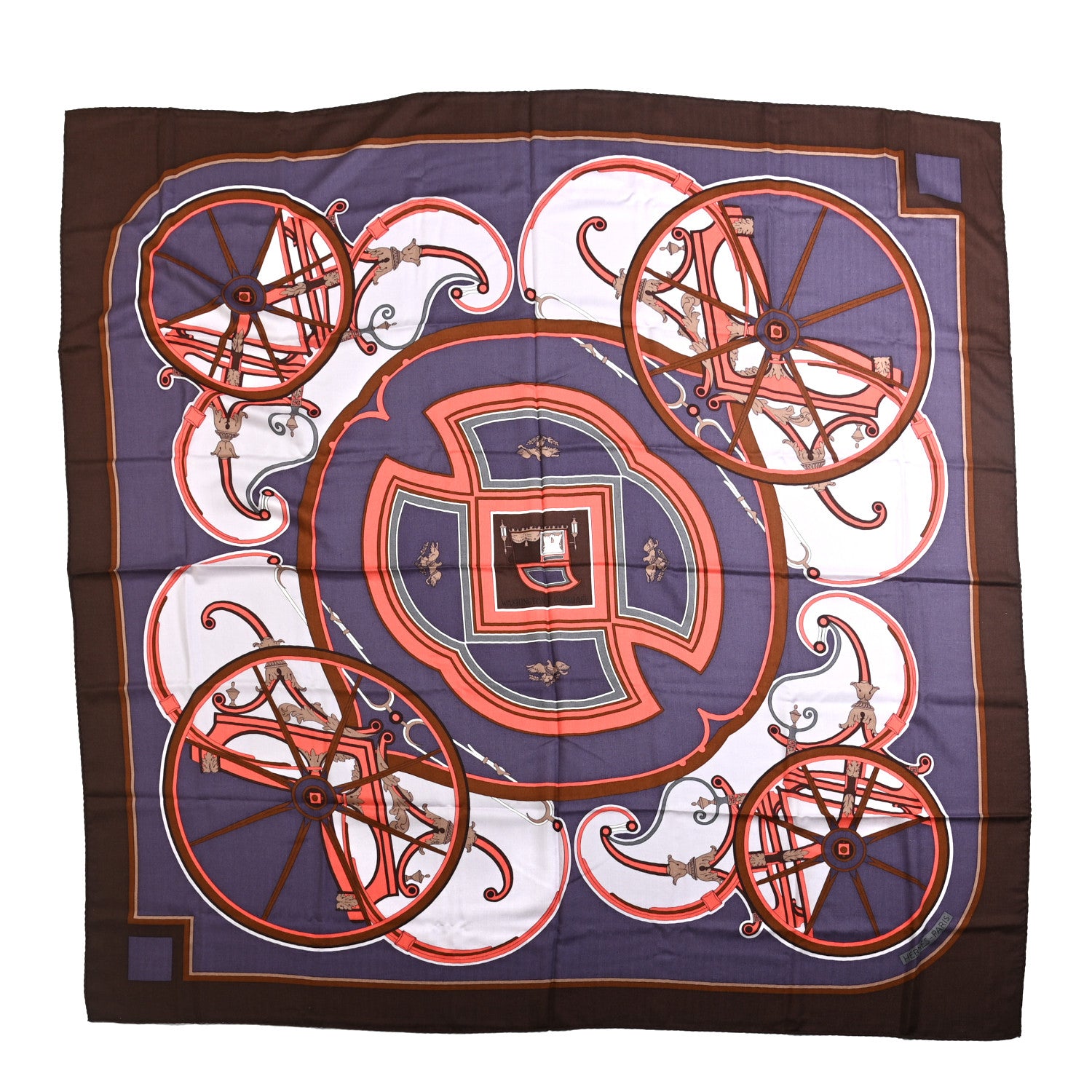 Hermes Cashmere Silk Washington Carriage Shawl 140 1 of 5