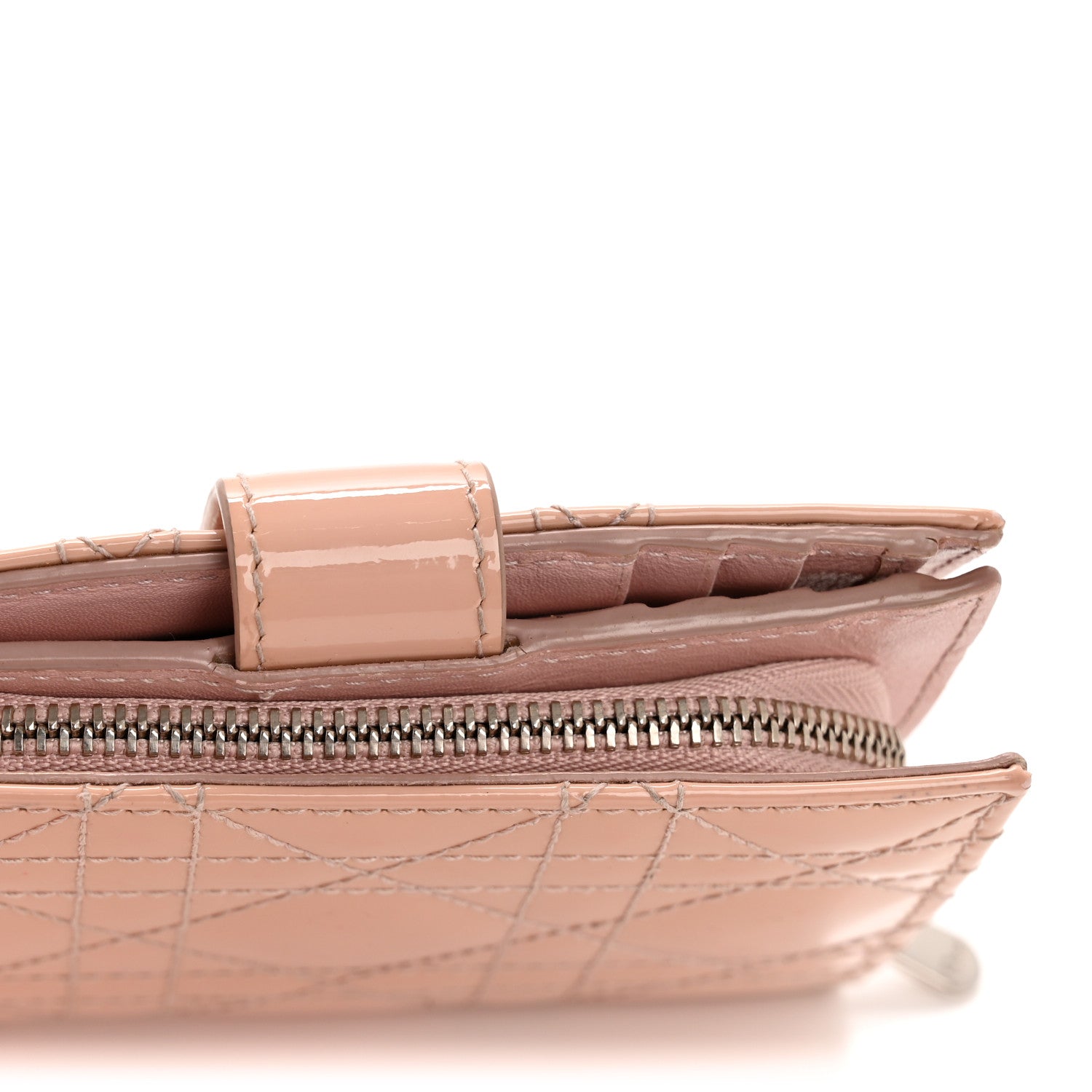 Christian Dior Patent Cannage Lady Dior Eden Wallet Rose Clair 11 of 11