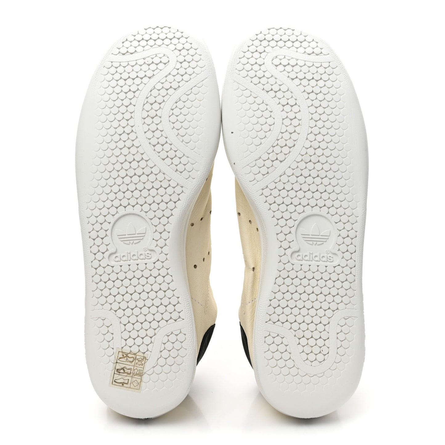 X ADIDAS Calfskin Womens Stan Smith Sneakers 39 Off White Black