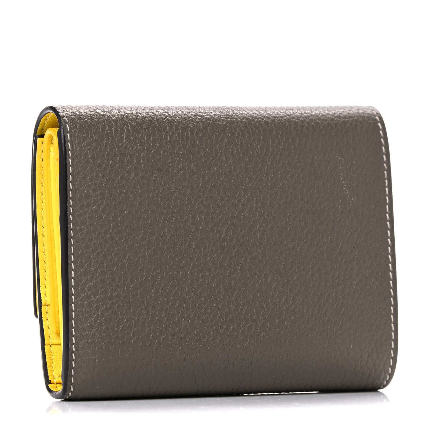 Drummed Calfskin Small Multifunction Folded Wallet Souris