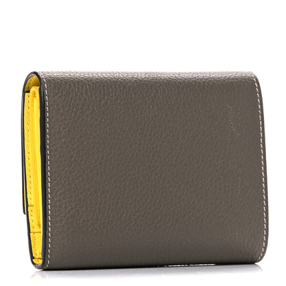 Celine Drummed Calfskin Small Multifunction Folded Wallet Souris 3 of 20