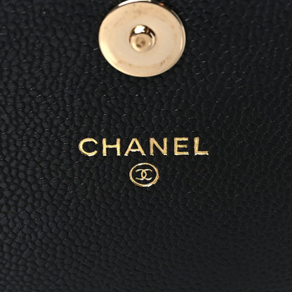 Chanel Caviar Quilted Boy Wallet On Chain WOC Black 6 of 10