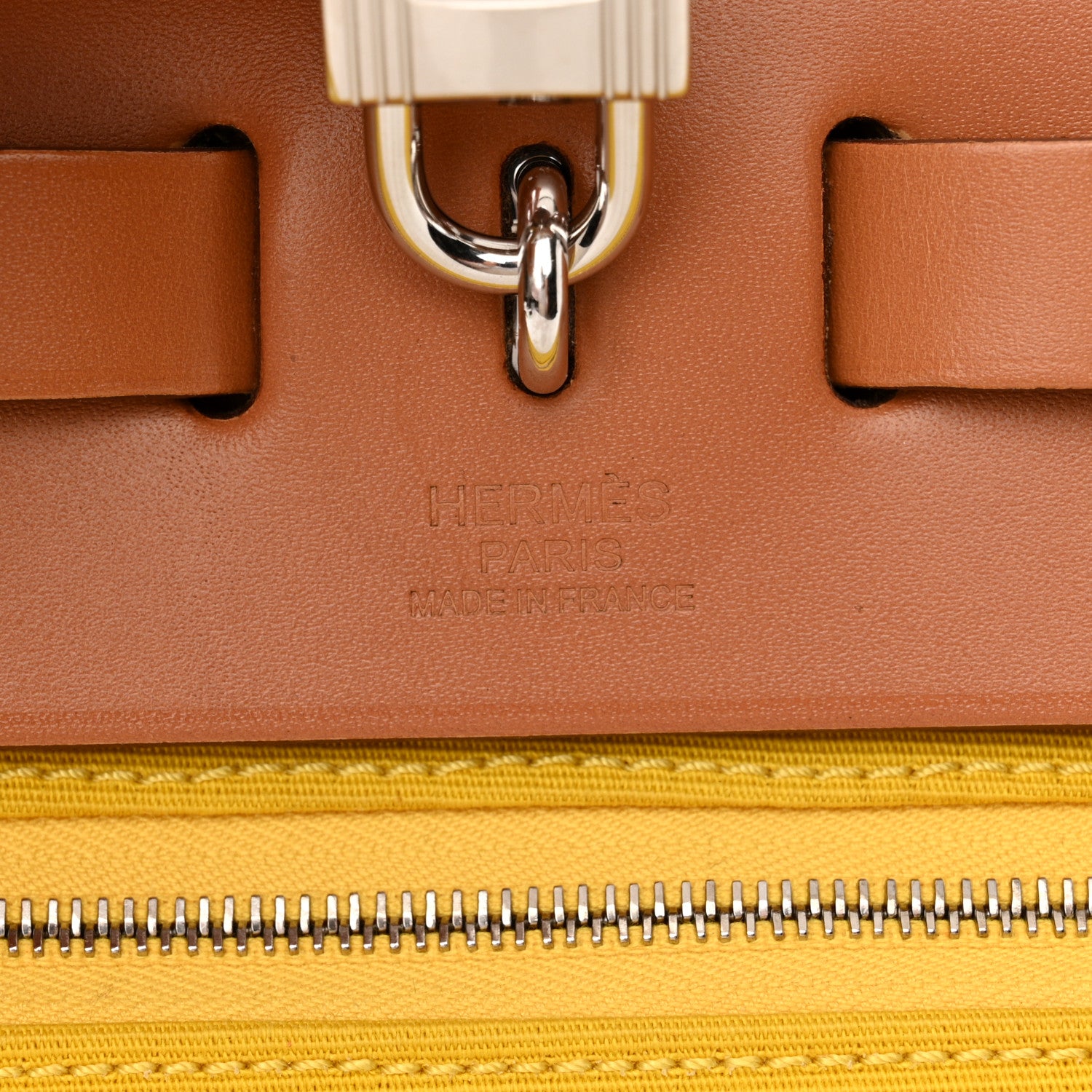 Hermes Vache Hunter Toile Herbag Zip 31 PM Lime Naturel 7 of 13