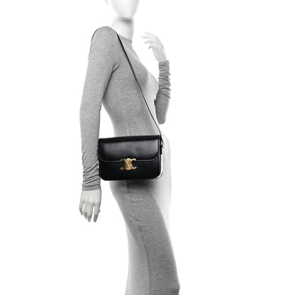 Celine Shiny Calfskin Medium Triomphe Black 2 of 14