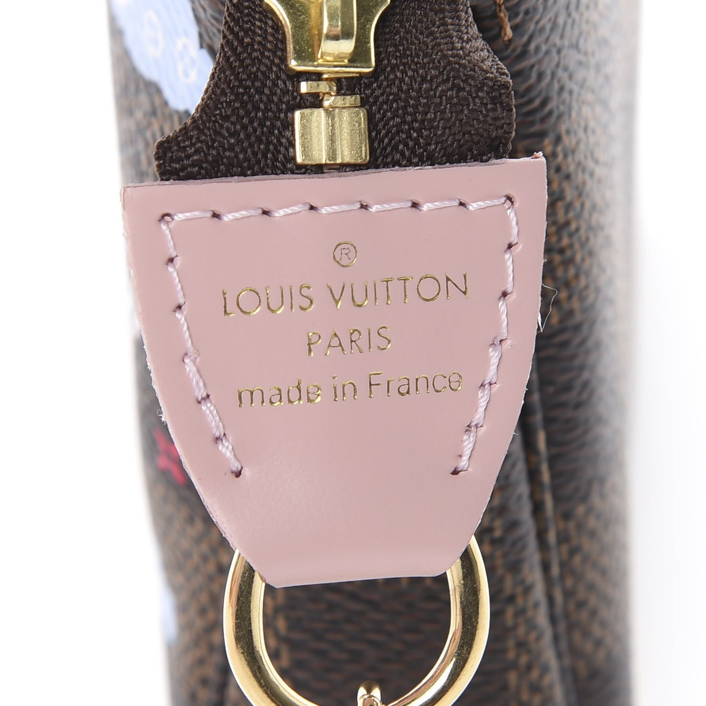 Damier Ebene 2020 Christmas Animation Big Wheel Mini Pochette Accessories Rose Ballerine