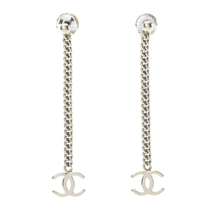 Chanel CC Long Drop Earrings Gold 1 of 4