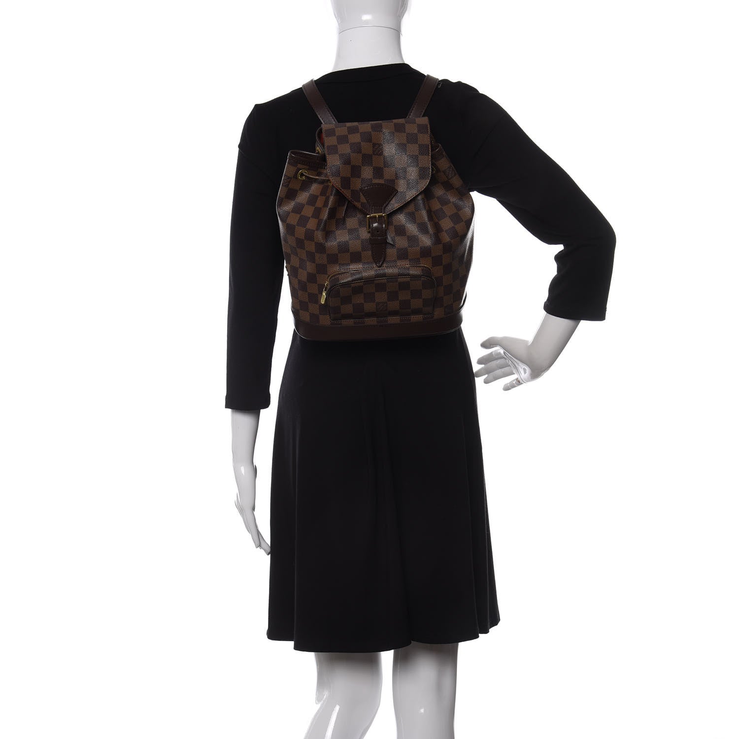 Louis Vuitton Damier Ebene Montsouris MM Backpack 2 of 9