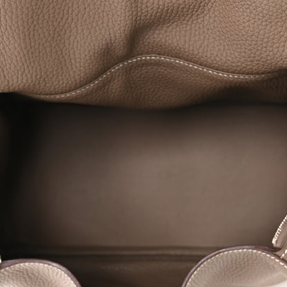 Hermes Taurillon Clemence Lindy 26 Etoupe 4 of 10