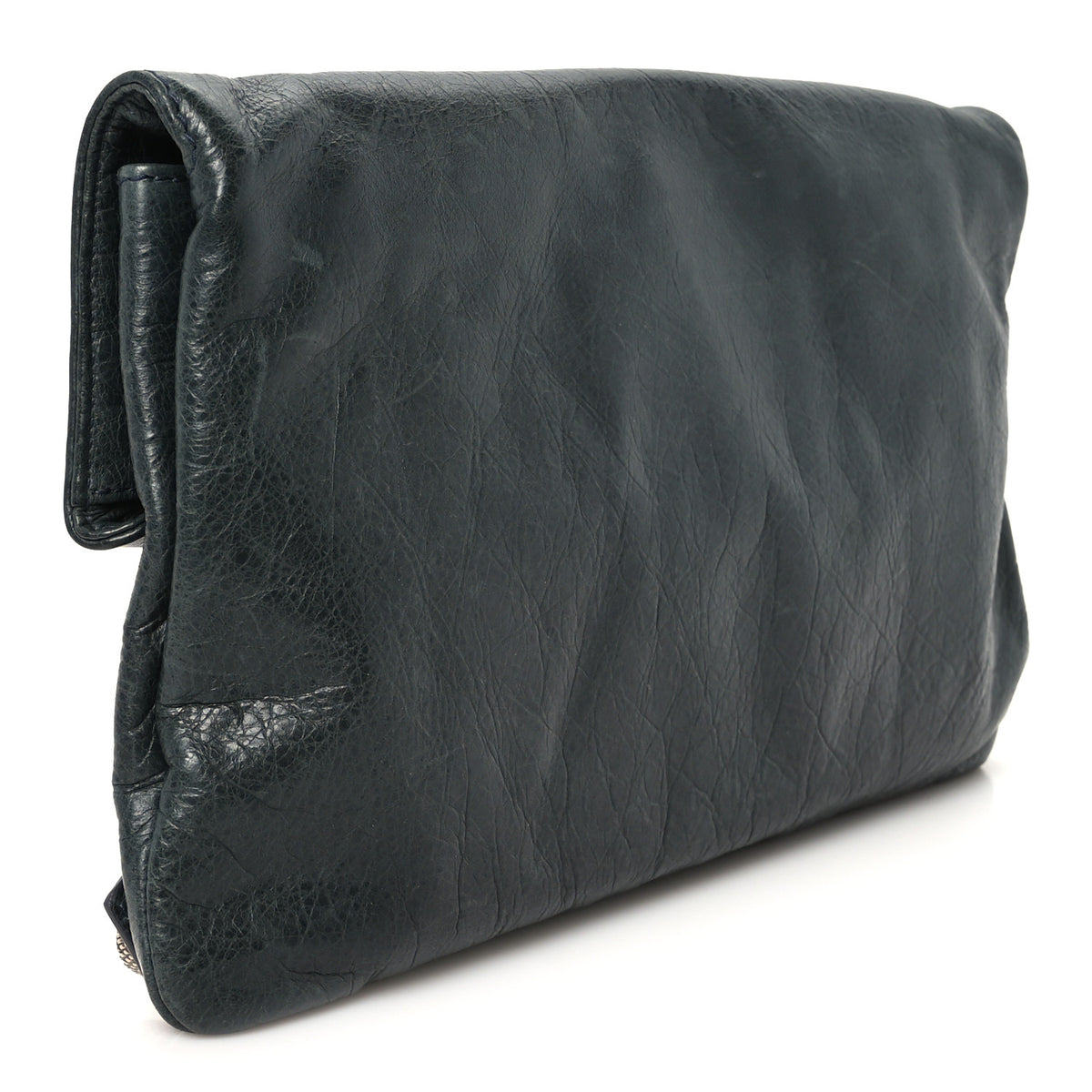Agneau Giant 21 Rose Gold Hardware Envelope Clutch Anthracite