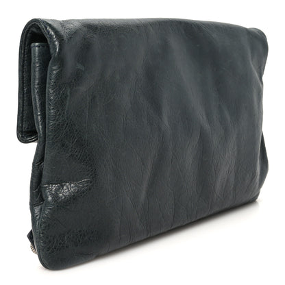 Balenciaga Agneau Giant 21 Rose Gold Hardware Envelope Clutch Anthracite 4 of 12