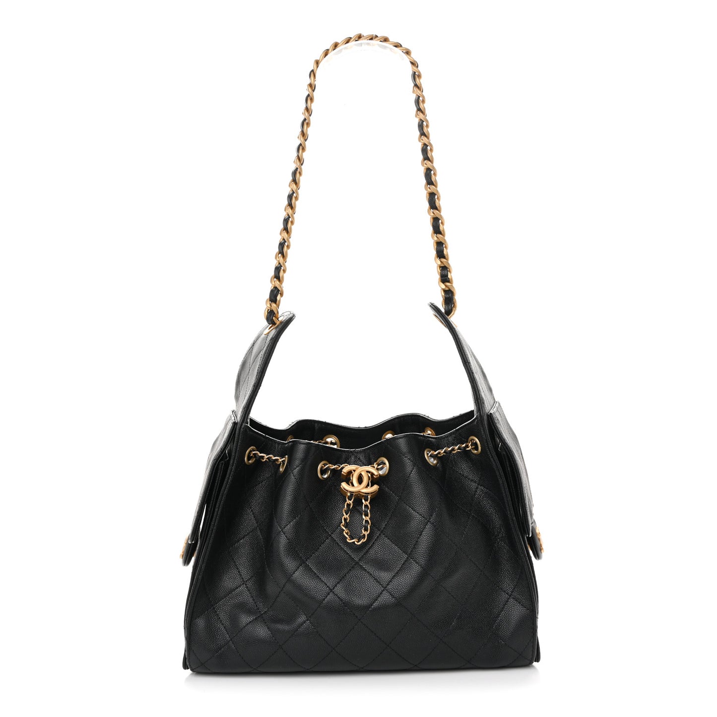 Caviar Quilted Small Chanel 25 Handbag Black