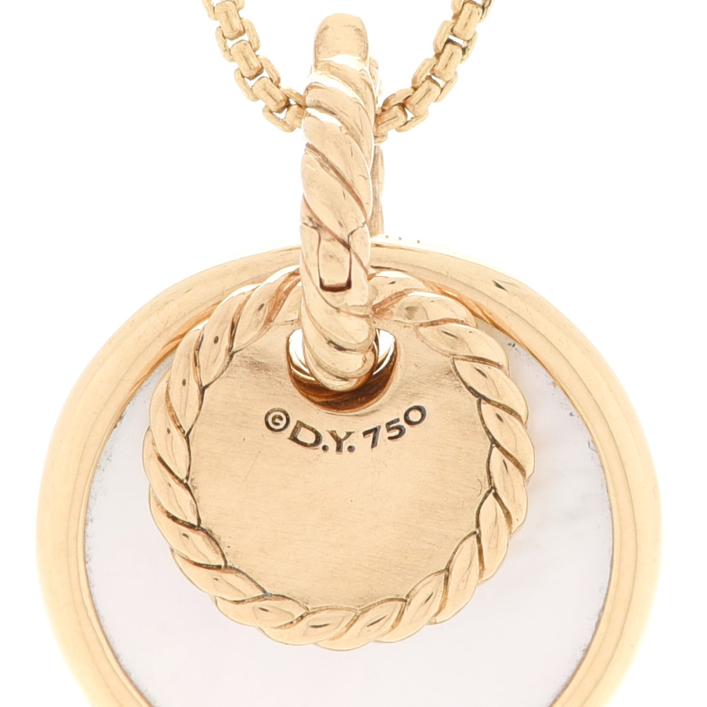 18K Yellow Gold Diamond Black Onyx Gray Mother of Pearl Reversible Elements Necklace