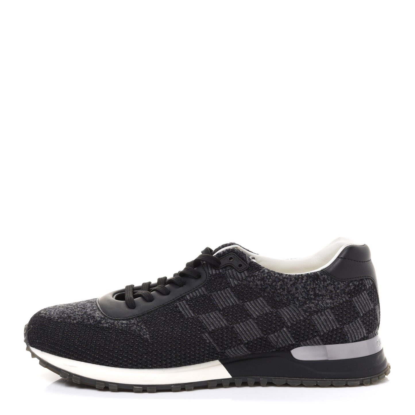 Calfskin Damier Run Away Sneakers 8 Graphite