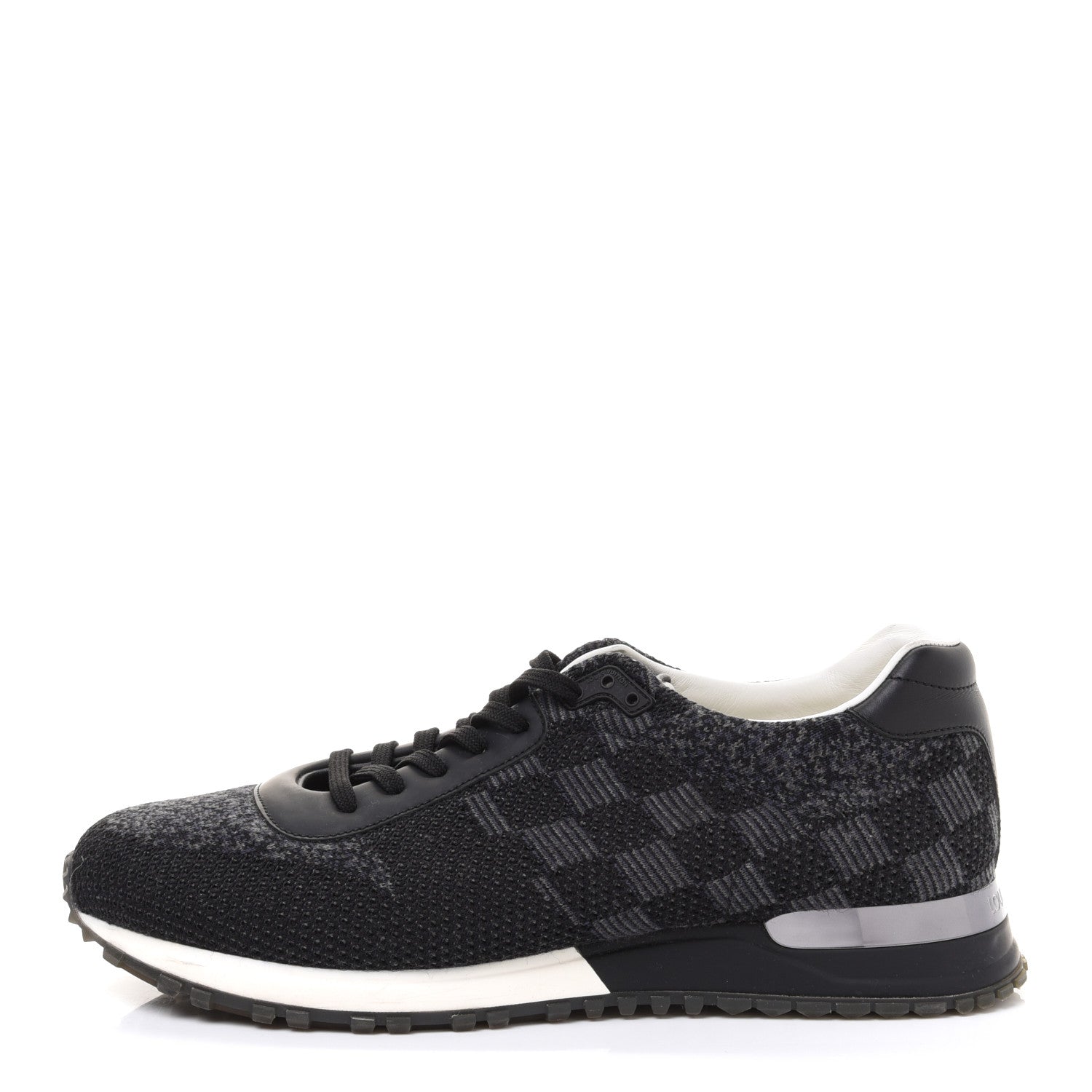 Louis Vuitton Calfskin Damier Run Away Sneakers 8 Graphite 1 of 9