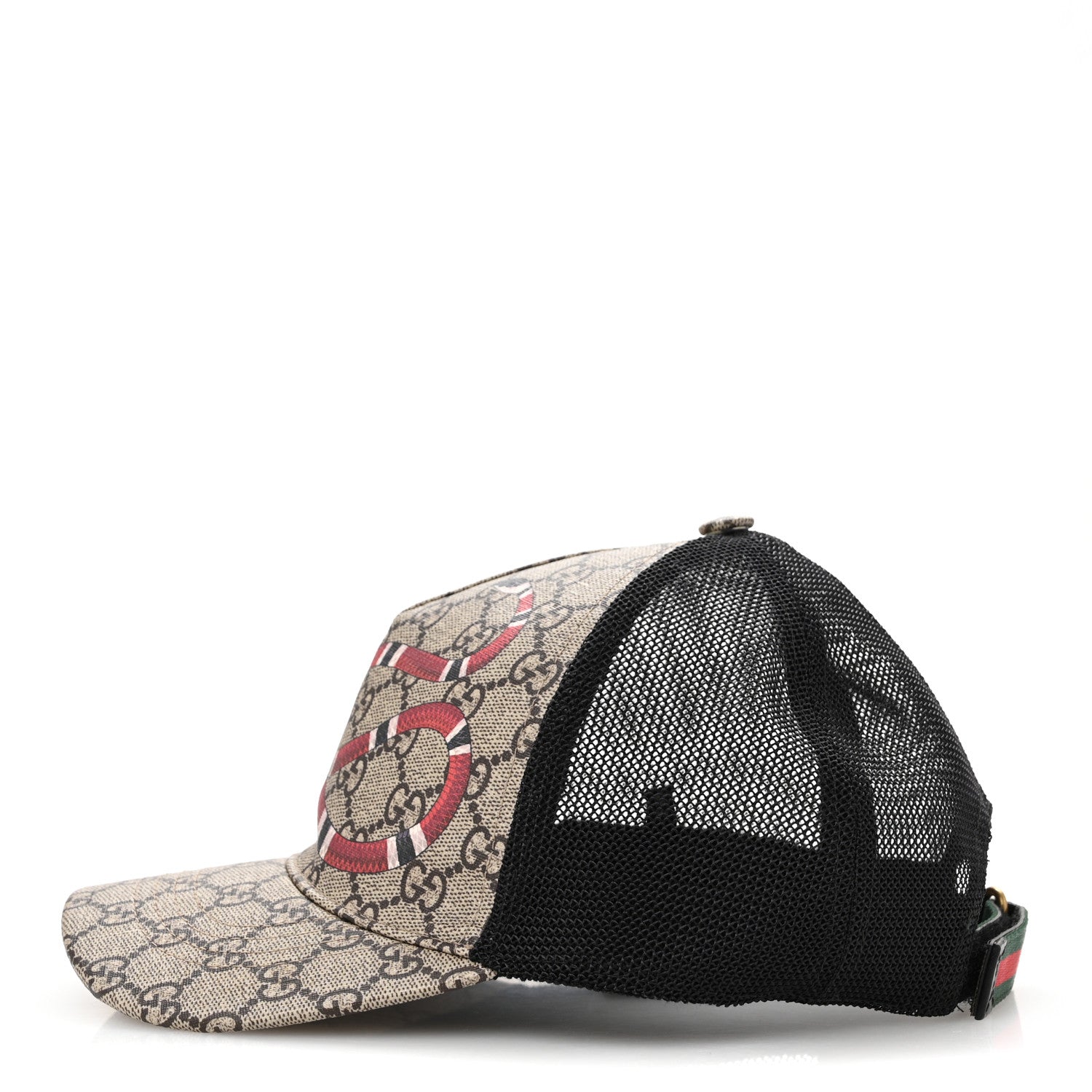 Gucci GG Supreme Monogram Kingsnake Print Baseball Hat M 58 Beige 4 of 9