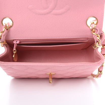 Chanel Caviar Quilted Mini Square Flap Pink 5 of 10