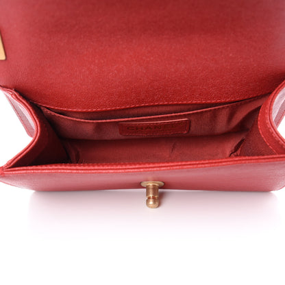 Chanel Caviar Quilted Small Boy Flap Dark Red 5 of 10