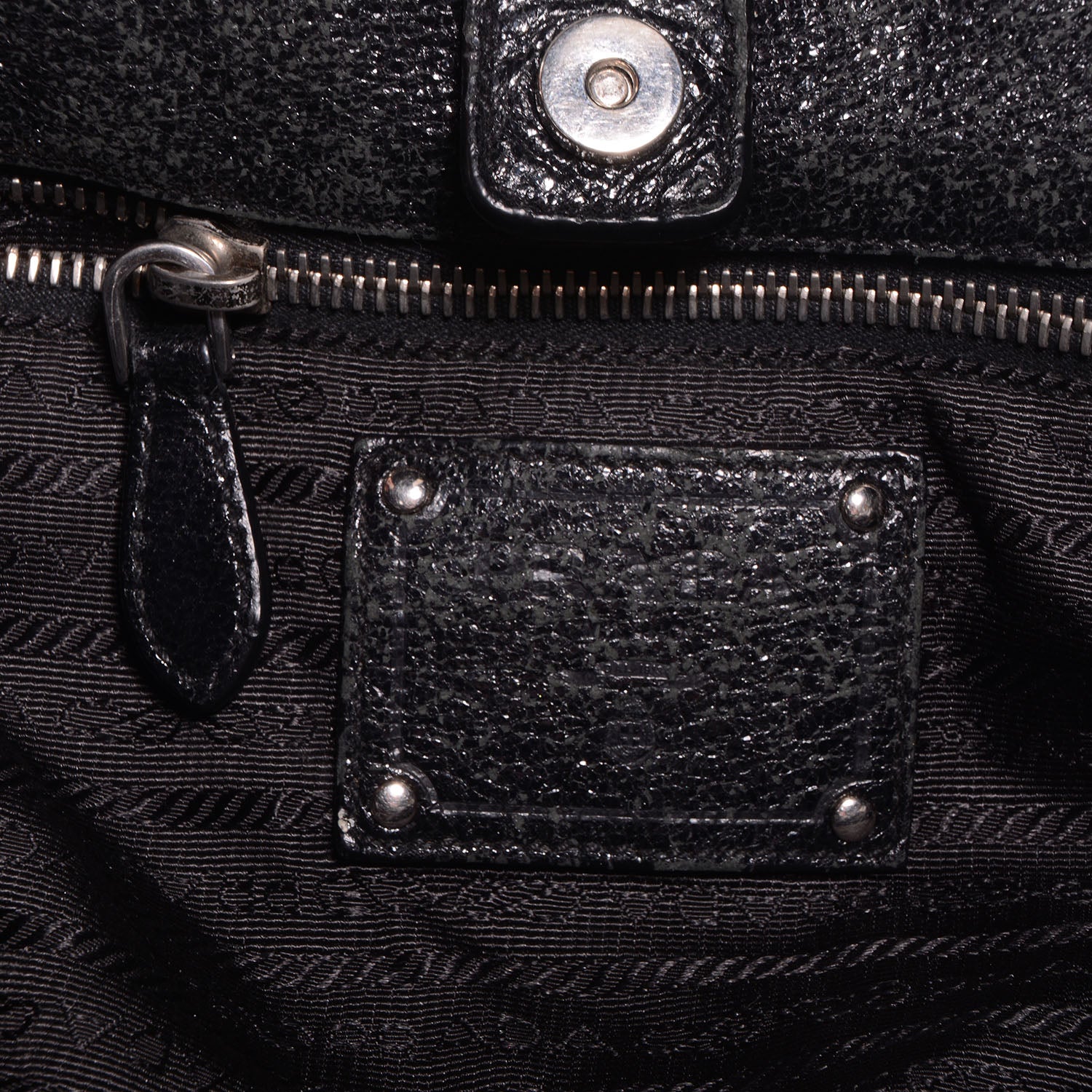 Prada Cervo Lux Chain Shoulder Bag Nero Black 7 of 12