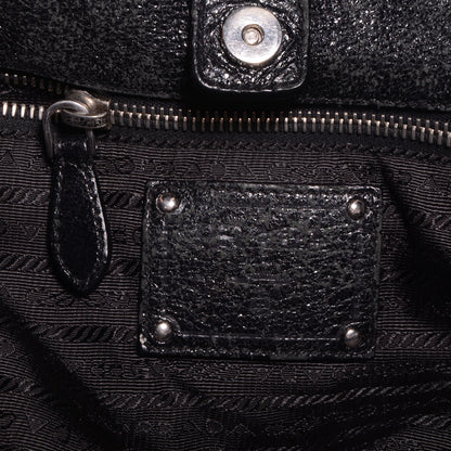 Prada Cervo Lux Chain Shoulder Bag Nero Black 7 of 12