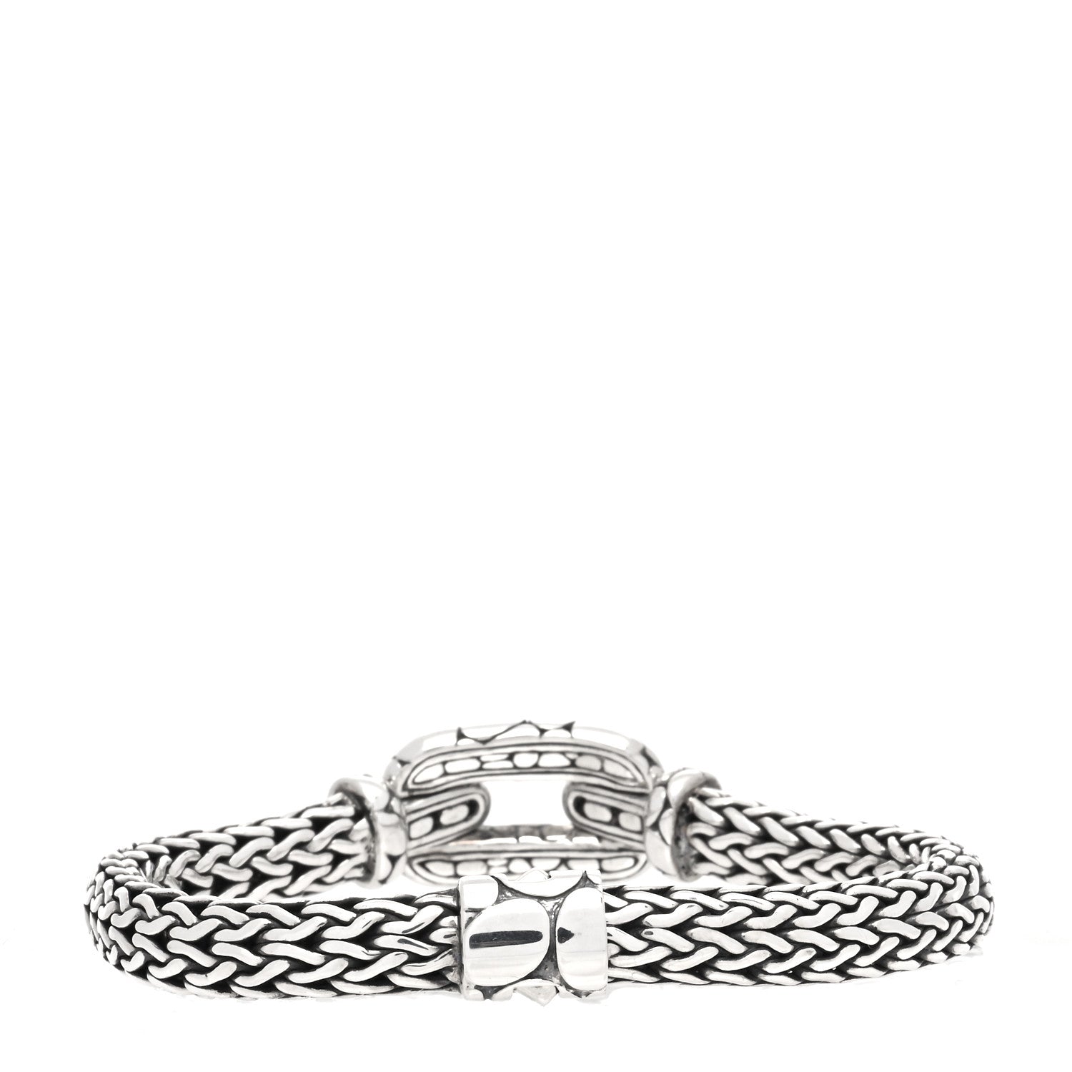 John Hardy Sterling Silver White Topaz Kali Lava Station Bracelet 2 of 4