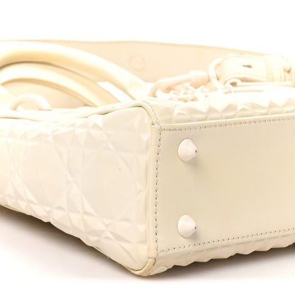 Christian Dior Calfskin Cannage Diamond Small My ABCDior Lady Dior White 8 of 10
